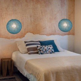 La Case De Cousin Paul - Φωτιστικό Οροφής Globe Peacock Blue 38cm