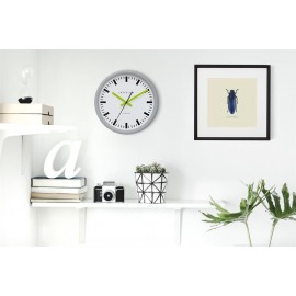 Lascelles - Ρολόι Τοίχου Swiss Station Grey/Lime 30cm