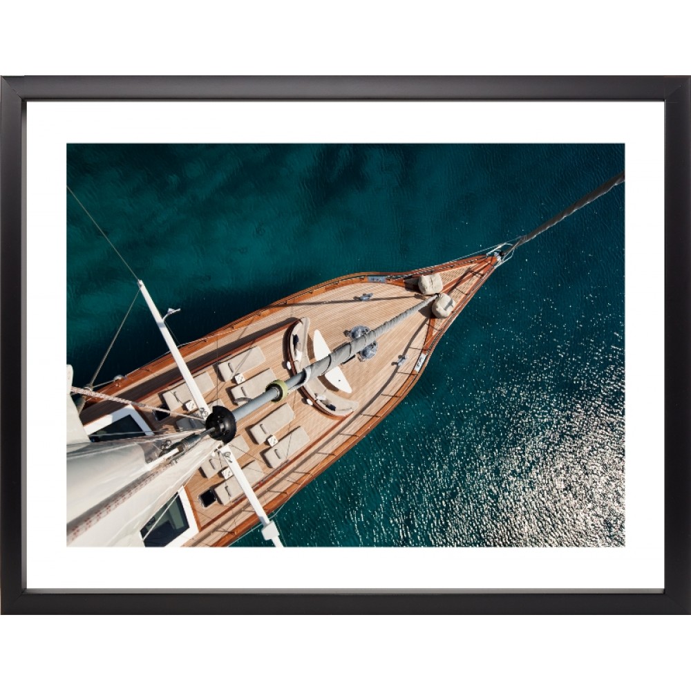 Brookpace Lascelles - Art Print Sail Boat Με Κορνίζα Black Box 