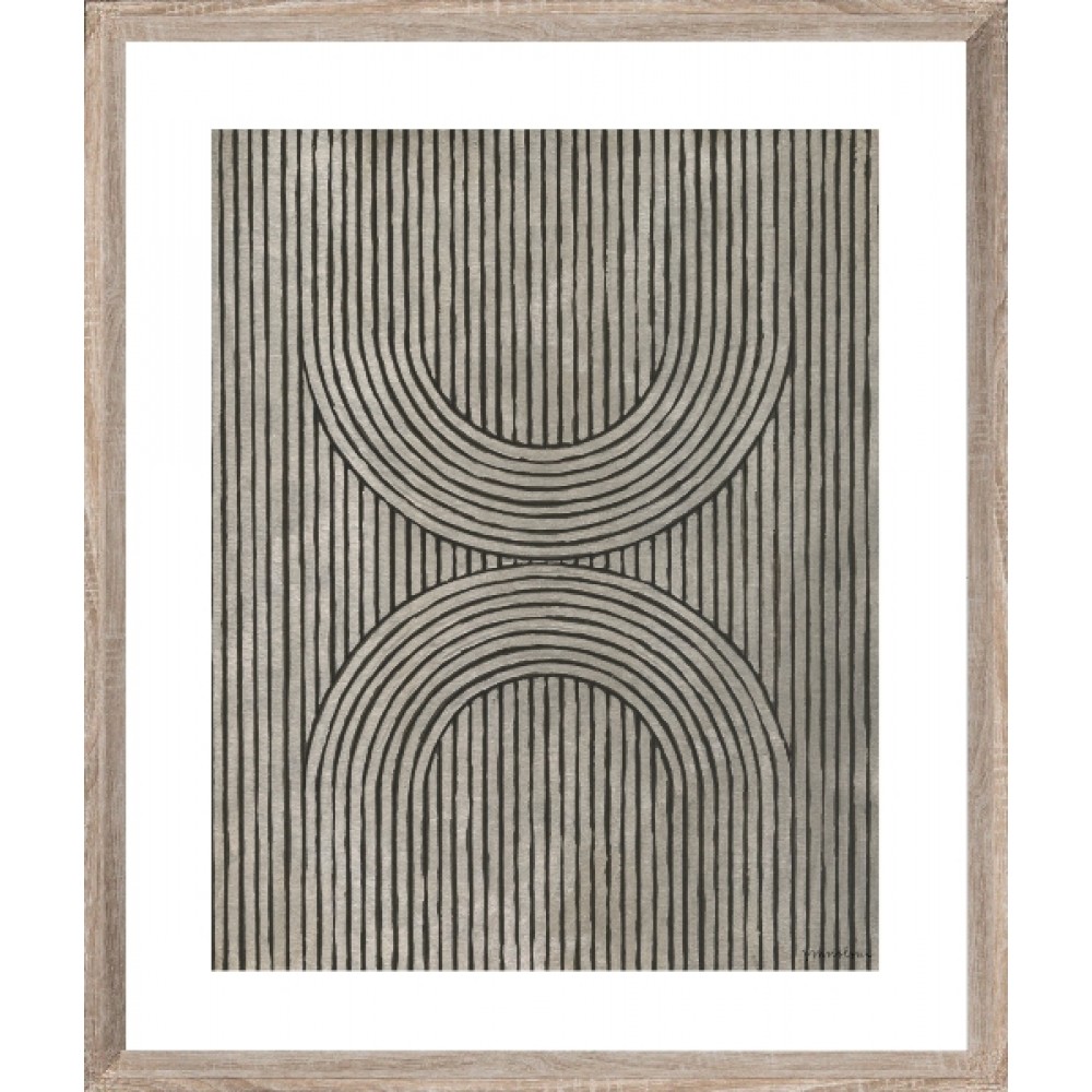 Brookpace Lascelles - Art Print Abstract Cedar Grooves II Με Ξύλινη Κορνίζα