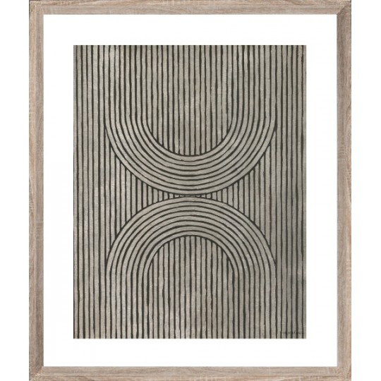Brookpace Lascelles - Art Print Abstract Cedar Grooves II Με Ξύλινη Κορνίζα