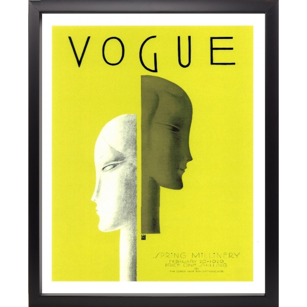 Brookpace Lascelles - Art Print Vogue February 20 1929 Με Κορνίζα Black Box 