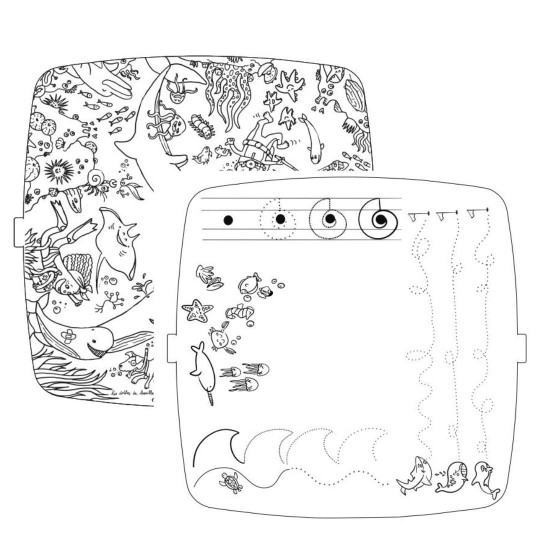 Les Droles De Bouilles - Επιφάνεια Χρωματισμού Για Τραπεζάκι Βυθός