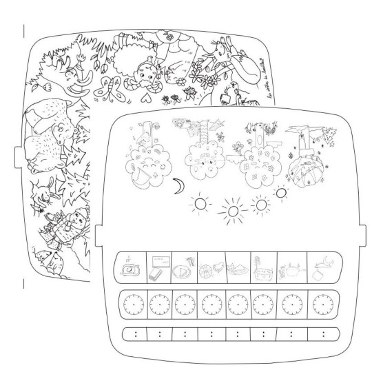 Les Droles De Bouilles - Επιφάνεια Χρωματισμού Για Τραπεζάκι Δάσος