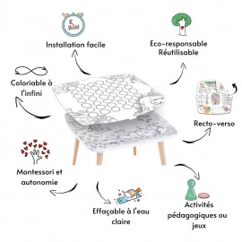 Les Droles De Bouilles - Επιφάνεια Χρωματισμού Για Τραπεζάκι Σαφάρι