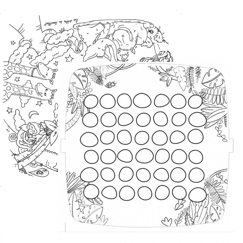 Les Droles De Bouilles - Επιφάνεια Χρωματισμού Για Τραπεζάκι Σαφάρι