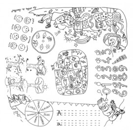 Les Droles De Bouilles - Σετ Τραπέζι Με Επιφάνεια Χρωματισμού & 2 Καρεκλάκια Artist