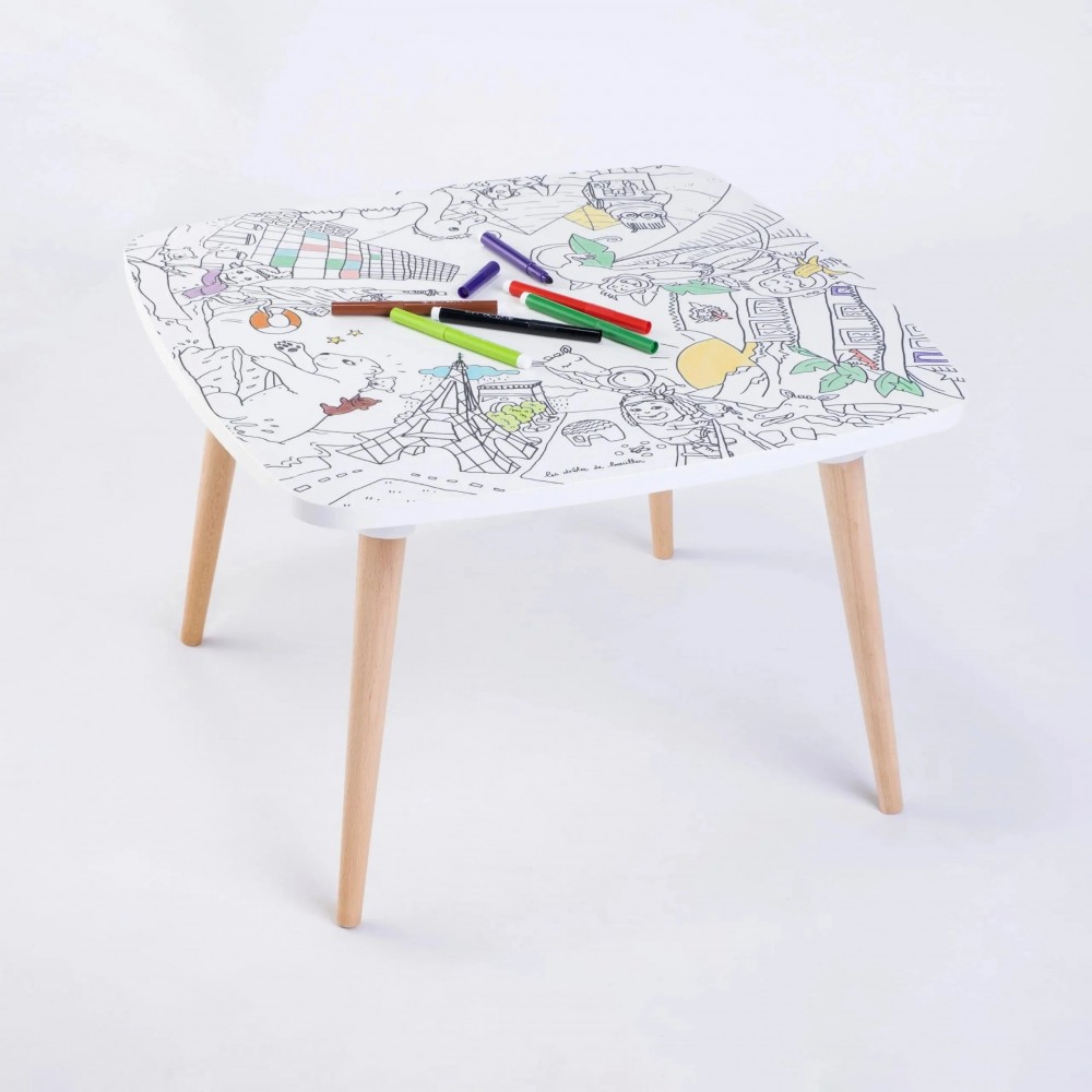 Les Droles De Bouilles - Τραπέζι Με Επιφάνεια Χρωματισμού Ταξίδια