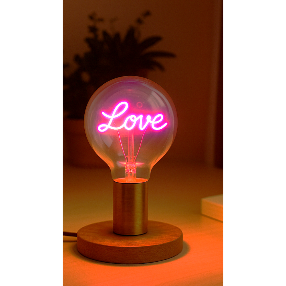 Light Me Up - Διακοσμητική Λάμπα LED Για Επιτραπέζιο Φωτιστικό Love