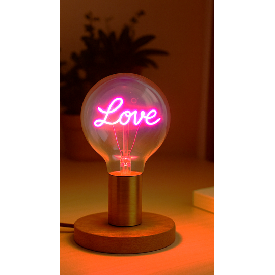 Light Me Up - Διακοσμητική Λάμπα LED Για Επιτραπέζιο Φωτιστικό Love