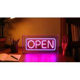 Light Me Up - Επιτραπέζιο Φωτιστικό NEON Box Open