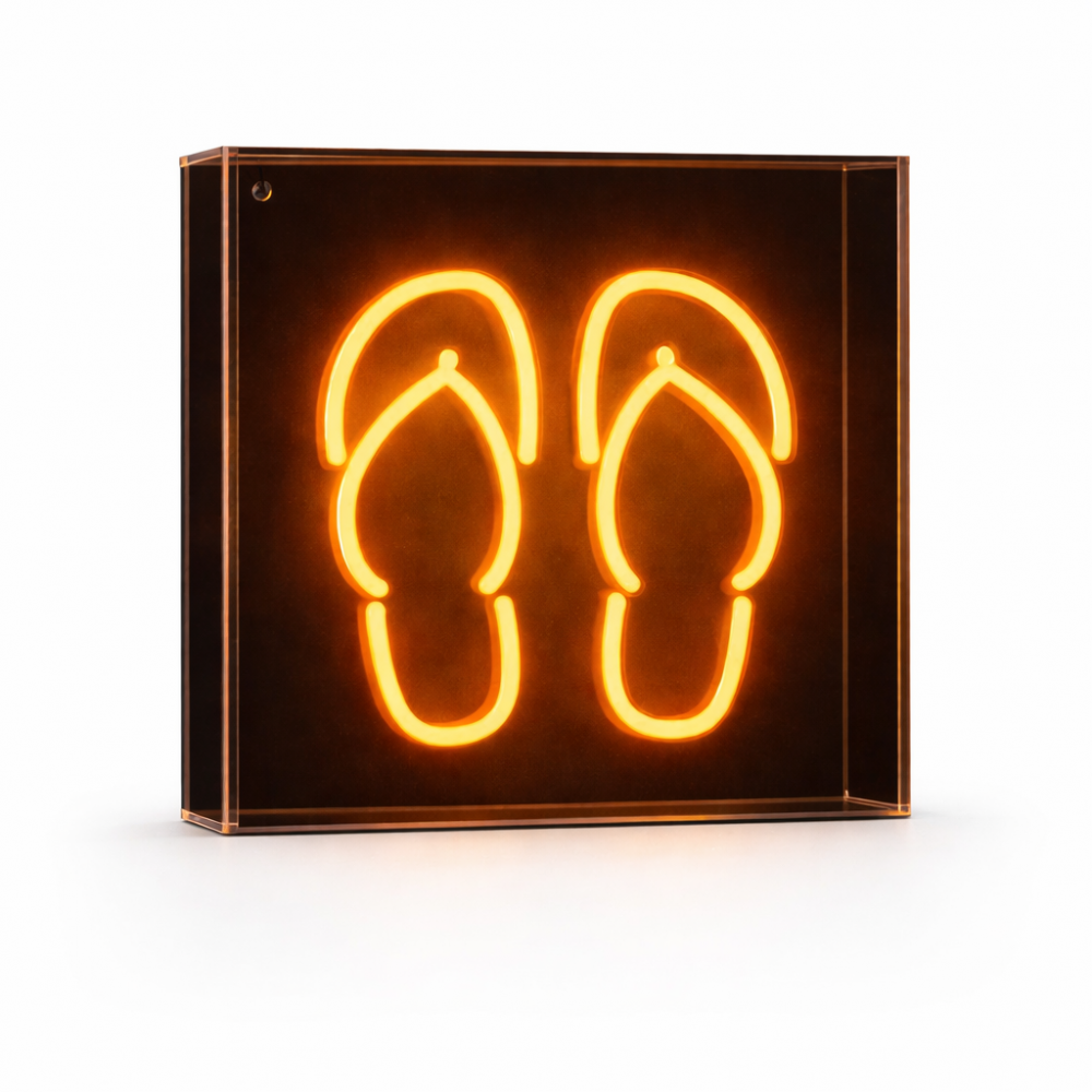 Light Me Up - Επιτραπέζιο Φωτιστικό NEON Mini Box Flip Flops