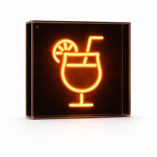 Light Me Up - Επιτραπέζιο Φωτιστικό NEON Mini Box Cocktail
