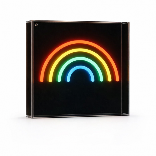 Light Me Up - Επιτραπέζιο Φωτιστικό NEON Mini Box Rainbow