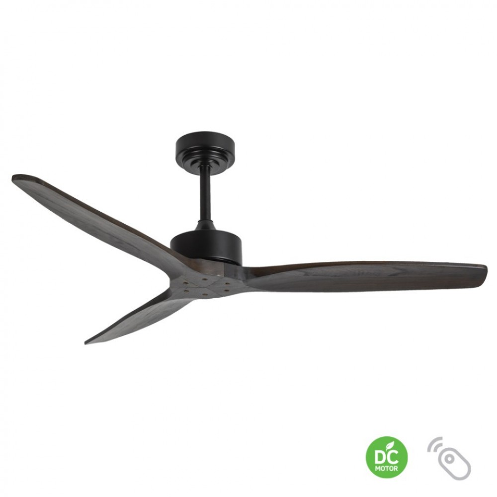 Lineme - Ανεμιστήρας Οροφής Alessa Ø132cm Με 3 Πτερύγια Black Wood