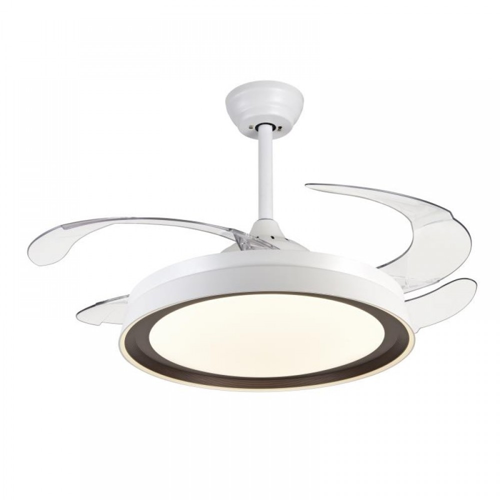 Lineme - Ανεμιστήρας Οροφής Με Φως Buran Λευκός LED 36W Με 4 Πτερύγια