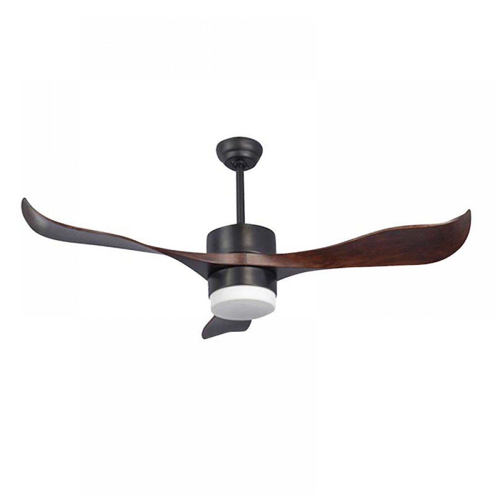 Lineme - Ανεμιστήρας Οροφής Με Φως Και Τηλεχειριστήριο Led 18W Sirocco Καφέ Σκούρο