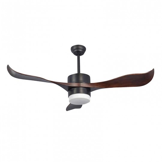 Lineme - Ανεμιστήρας Οροφής Με Φως Και Τηλεχειριστήριο Led 18W Sirocco Καφέ Σκούρο