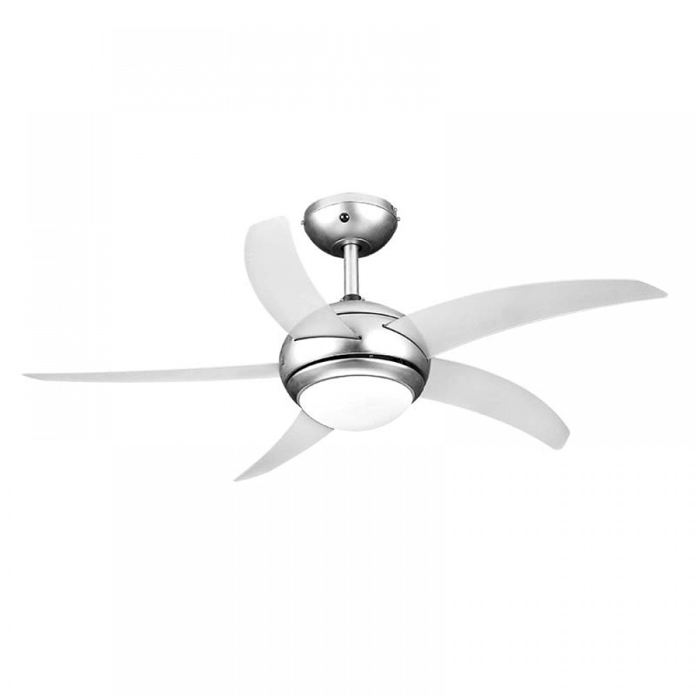 Lineme - Ανεμιστήρας Οροφής Με Φως Και Τηλεχειριστήριο Maya Νίκελ Με Διάφανα Φτερά