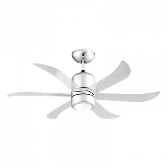 Lineme - Ανεμιστήρας Οροφής Με Φως Και Τηλεχειριστήριο Yoda Νίκελ 6 Πτερύγια