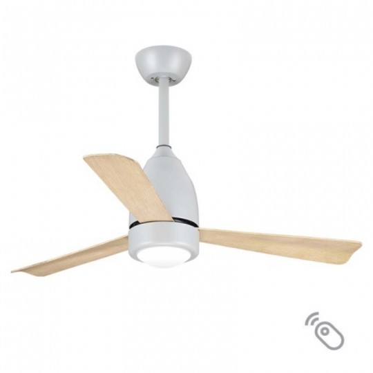 Lineme - Ανεμιστήρας Οροφής Με Φως Kona LED 18W Γκρι Με 3 Ξύλινα Πτερύγια