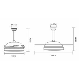 Lineme - Ανεμιστήρας Οροφής Με Φως Minuano Καφέ LED 36W Με 4 Πτερύγια
