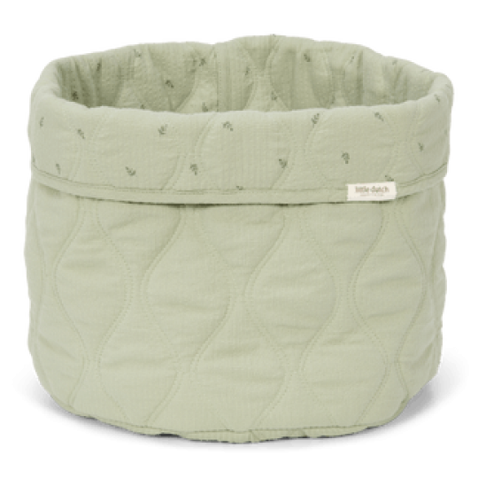  Little Dutch - Καλαθάκι Αλλαξιέρας Καπιτονέ Pure Sage 30x25cm