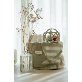  Little Dutch - Καλαθάκι Αλλαξιέρας Καπιτονέ Pure Sage 20x15cm