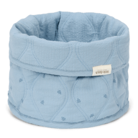  Little Dutch - Καλαθάκι Αλλαξιέρας Καπιτονέ Pure Denim Blue 20x15cm