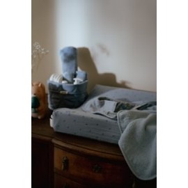  Little Dutch - Καλαθάκι Αλλαξιέρας Καπιτονέ Pure Denim Blue 20x15cm