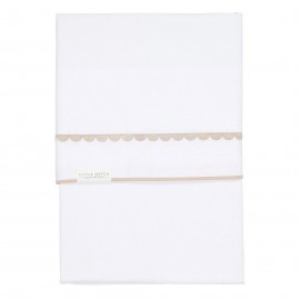 Little Dutch - Σεντόνι Με Κέντημα Beige Rounded 110x140cm