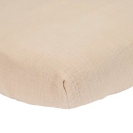 Little Dutch - Σεντόνι Από Μουσελίνα Με Λάστιχο Beige 60x120cm