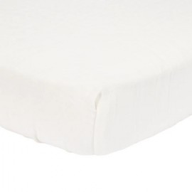 Little Dutch - Σεντόνι Από Μουσελίνα Με Λάστιχο Soft White 70x140/150cm