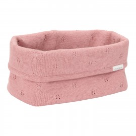 Little Dutch - Καλαθάκι Αλλαξιέρας Πλεκτό Pure Pink Blush 25x15cm