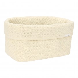 Little Dutch - Καλαθάκι Αλλαξιέρας Πλεκτό Pure Soft White 25x15cm