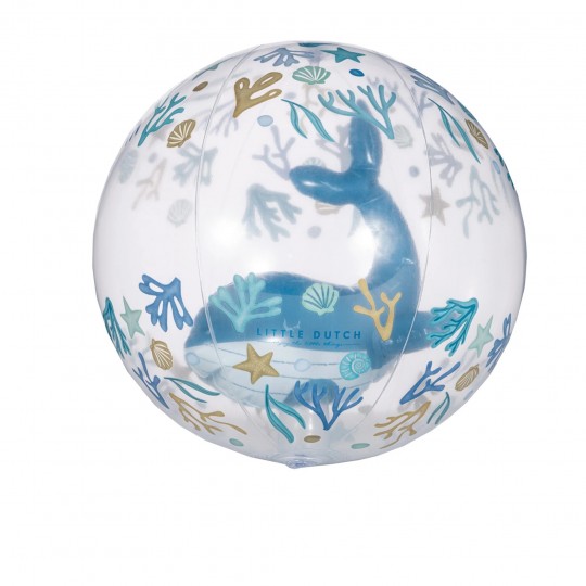 Little Dutch - Μπάλα Παραλίας 3D Ocean Dreams Blue 35cm