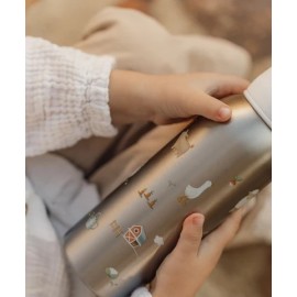 Little Dutch - Ανοξείδωτο Θερμός Flip-Up Campus Little Farm 350ml