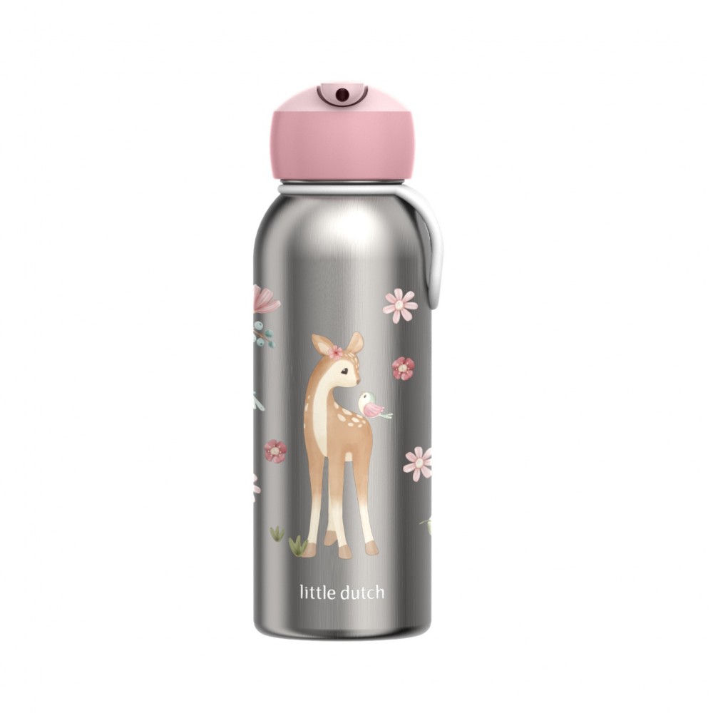 Little Dutch - Ανοξείδωτο Θερμός Flip-Up Campus Fairy Garden 350ml