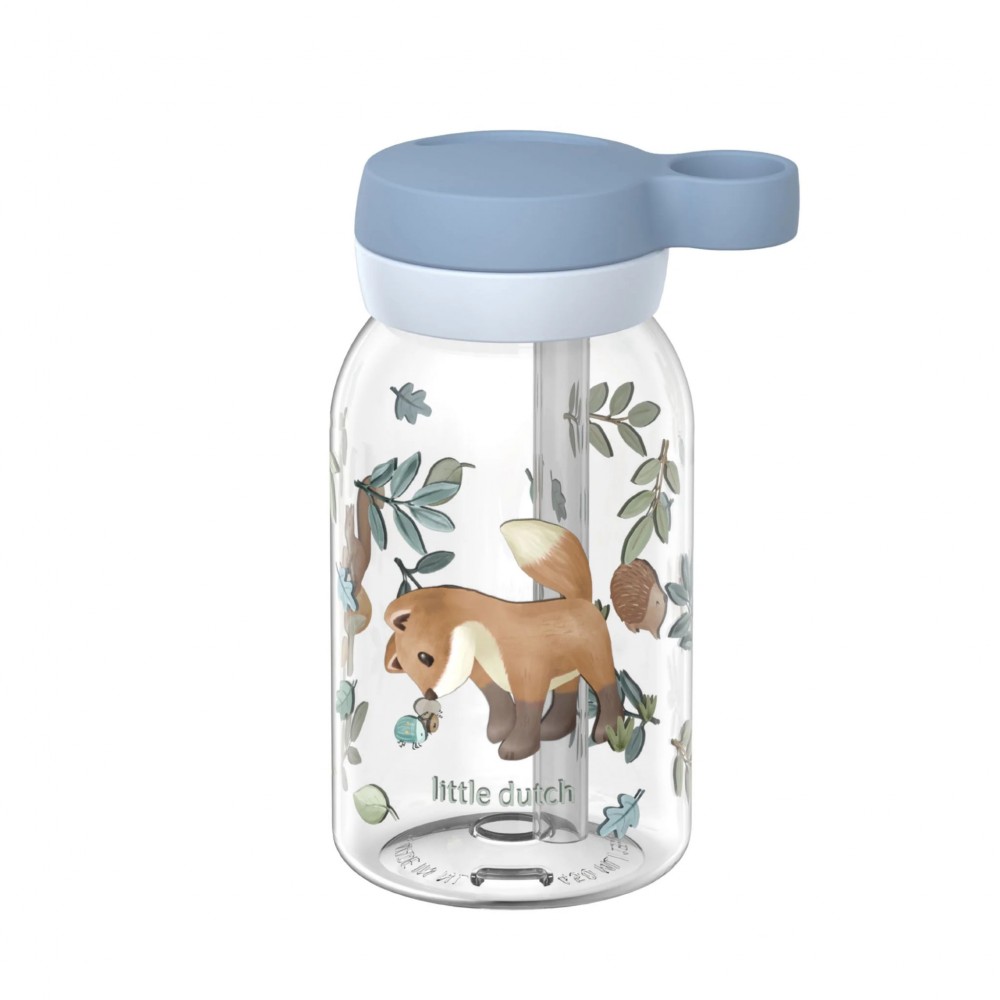 Little Dutch - Μπουκάλι Με Καλαμάκι Campus Forest Friends 450ml