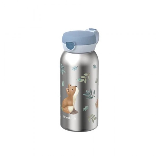 Little Dutch - Ανοξείδωτο Μπουκάλι Flip-Up Campus Forest Friends 600ml