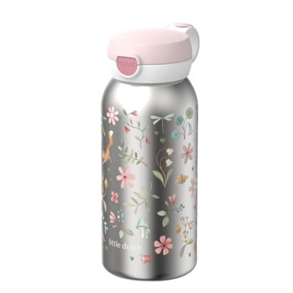 Little Dutch - Ανοξείδωτο Μπουκάλι Flip-Up Campus Fairy Wonders 600ml