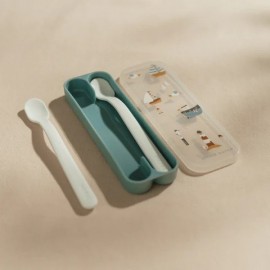 Little Dutch - Σετ 2 Κουταλάκια Φαγητού Με Θήκη Sailors Bay