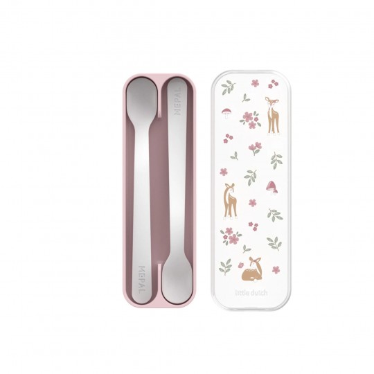 Little Dutch - Σετ 2 Κουταλάκια Φαγητού Με Θήκη Mio Fairy Garden