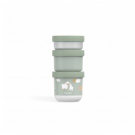 Little Dutch -  Σετ 3 Στοιβαζόμενα Δοχεία Φαγητού Mio Little Farm