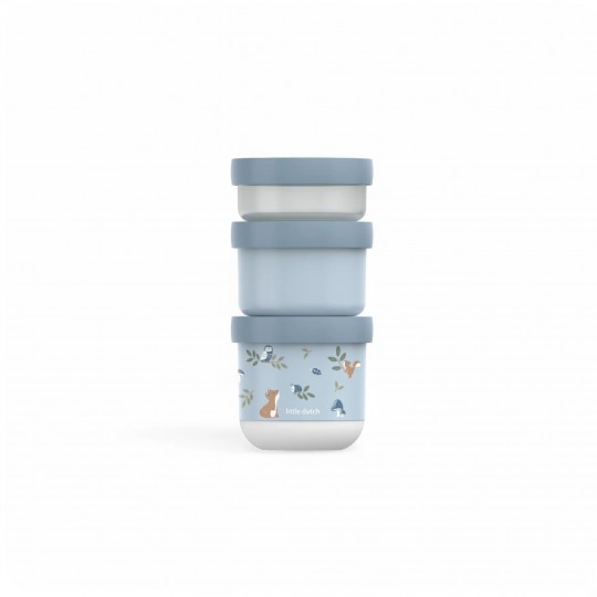 Little Dutch -  Σετ 3 Στοιβαζόμενα Δοχεία Φαγητού Mio Forest Friends