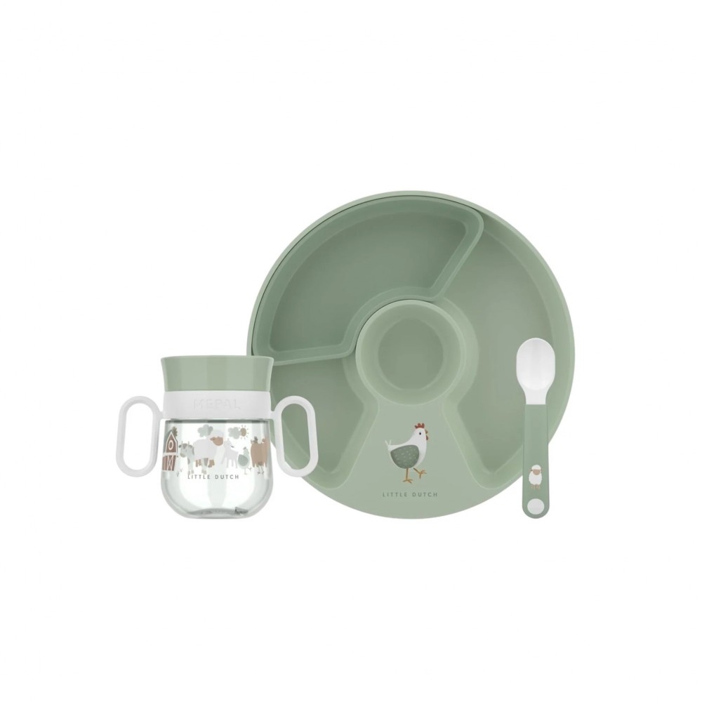 Little Dutch - Βρεφικό Σετ Φαγητού 3 Τμχ Mio Little Farm