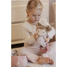 Little Dutch - Υφασμάτινη Κούκλα Μωρό Σε Καλαθούνα Rosa 30cm