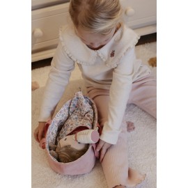 Little Dutch - Υφασμάτινη Κούκλα Μωρό Σε Καλαθούνα Rosa 30cm