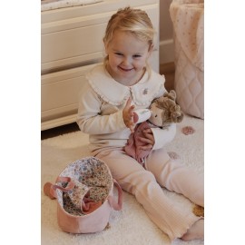 Little Dutch - Υφασμάτινη Κούκλα Μωρό Σε Καλαθούνα Rosa 30cm