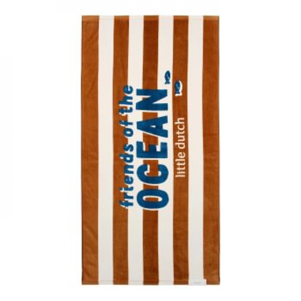 Little Dutch - Πετσέτα Θαλάσσης Ocean World Brown Stripe